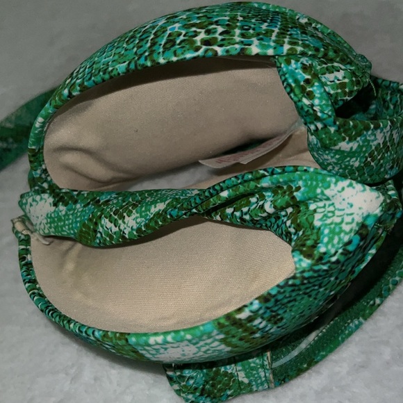 Snake Print Push Up Padded Bikini Top - Picture 9 of 11